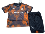 Kit Infantil Marseille Preta Third 2023/24 Unissex