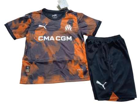 Kit Infantil Marseille Preta Third 2023/24 Unissex