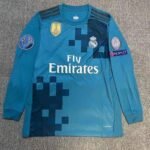 Camisa CR7 Real Madrid UCL 2017/18 Azul Manga Longa