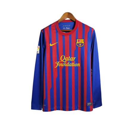 Camisa Barcelona Home 2011/12 Manga Longa