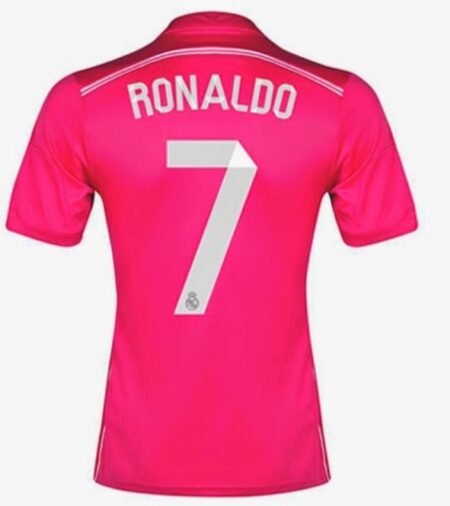 Camisa CR7 Real Madrid 2014/15 Away Rosa