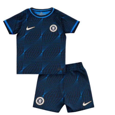 Kit Infantil do Chelsea Azul Away 2023/24