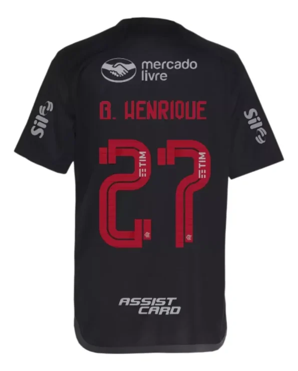 Camisa do Flamengo B. Henrique 3 Cinza Escudo Refletivo 2023/24 Masculina