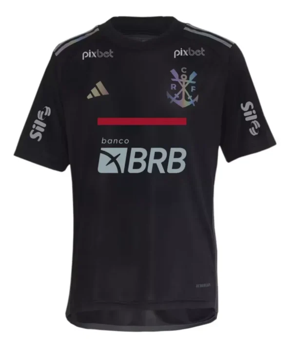 Camisa do Flamengo B. Henrique 3 Cinza Escudo Refletivo 2023/24 Masculina