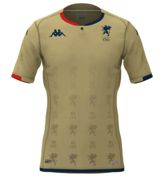 Nova Camisa Genoa 130 anos Dourada 2023/24 Masculina Nova Camisa Genoa 130 anos Dourada 2023/24 Masculina