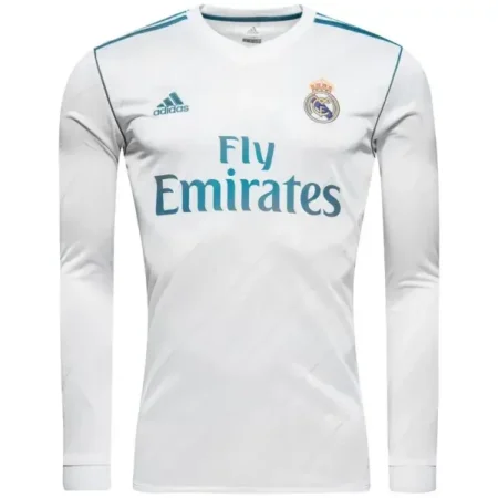 Camisa Real Madrid Branca 2017/18 Manga Longa