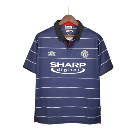 Camisa Manchester United Away Azul 1999 Masculina