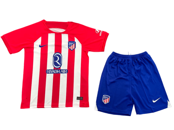 Kit Infantil Atlético de Madrid Home Vermelha 2023/24 Unissex