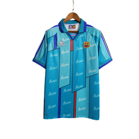 Camisa Barcelona Away Azul 1995/97 Masculina