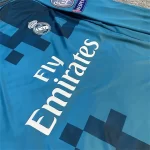 Camisa CR7 Real Madrid UCL 2017/18 Azul Manga Longa