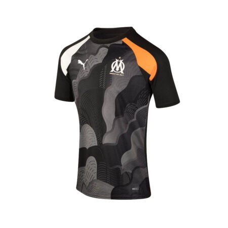 Camisa Pré-Jogo Olympique de Marseille Preta Masculina 2023/24