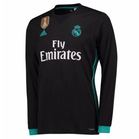 Camisa Real Madrid Home Preta 2017/18 Manga Longa