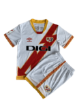 Kit Infantil Rayo Vallecano Away Branca 2023/24 Unissex