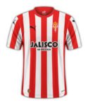 Camisa Gijón Home Vermelha 2023/24 Masculina