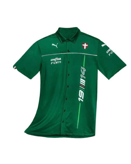 Camisa Abel Ferreira Palmeiras Motorsport Verde Botão 2023
