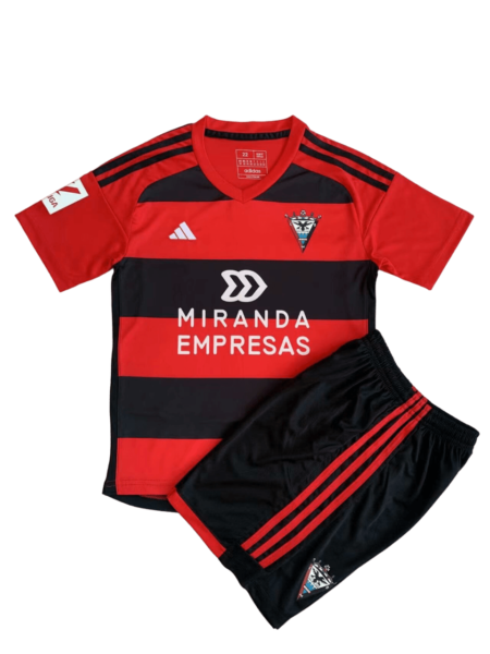 Kit Infantil CD Mirandés Vermelho/Preto 2023/24 Unissex