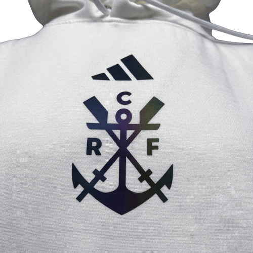 Blusa de Frio Moletom Flamengo Branca Refletiva Blusa de Frio Moletom Flamengo Branca Refletiva