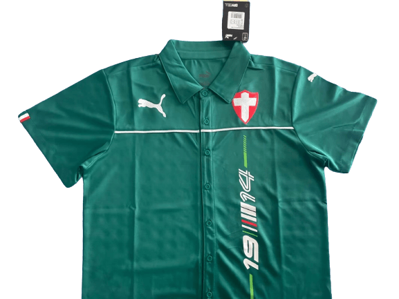 Camisa Palmeiras Abel Ferreira Motorsport Botão Verde Camisa Palmeiras Abel Ferreira Motorsport Botão Verde