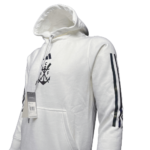 Blusa de Frio Moletom Flamengo Branca Refletiva