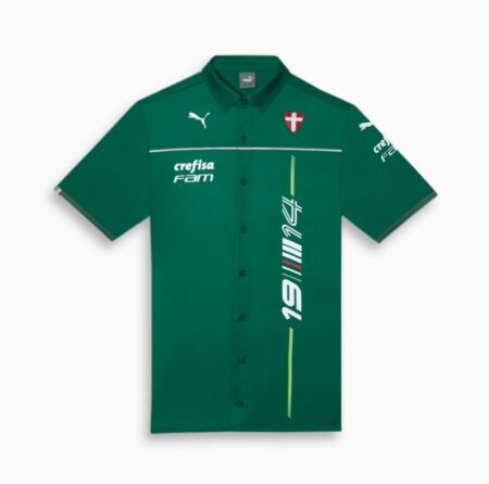 Camisa Palmeiras Abel Ferreira Motorsport Botão Verde