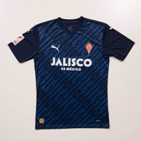 Camisa Gijón Away Azul Escura 2023/24 Masculina