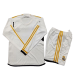 Kit Infantil Real Madrid Branca Manga Longa 2023