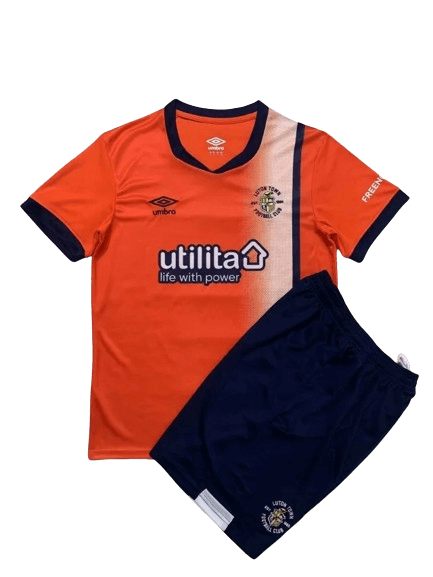 Kit Infantil Luton Town Laranja Away 2023/24 Unissex