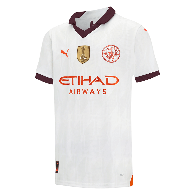 Camisa Manchester City Campeão Mundial Branca 2023/24 Camisa Manchester City Campeão Mundial Branca 2023/24