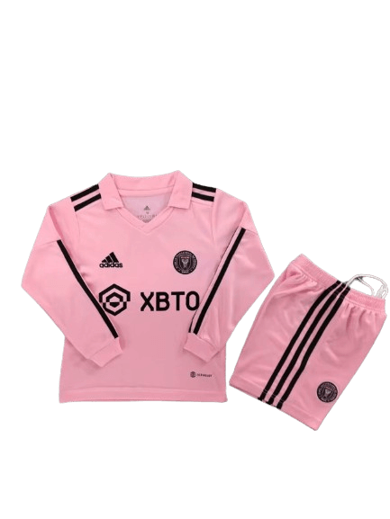 Kit Infantil Inter Miami Rosa Manga Longa 2023