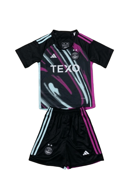 Kit Infantil Aberdeen Preta Reserva 2023/24 Unissex