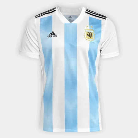 Camisa Argentina Home Branca/Azul 2018 Masculina