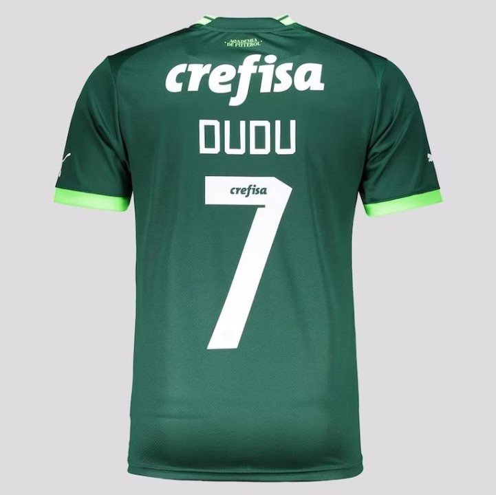 Camisa Dudu #7 Palmeiras Verde 2023/24 Masculina Camisa Dudu #7 Palmeiras Verde 2023/24 Masculina