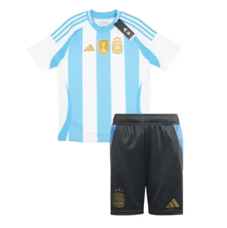 Kit Infantil Argentina Home Branco/Azul 2024/25 Unissex