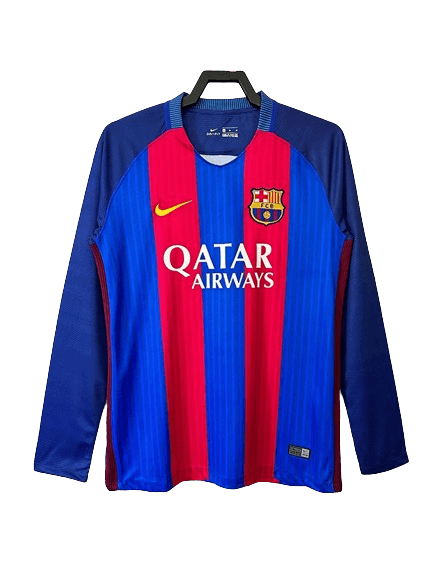 Camisa Barcelona Manga Longa Azul Home 2016/17