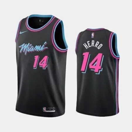 Regata NBA Miami Heat Vice City Preta - Herro #14