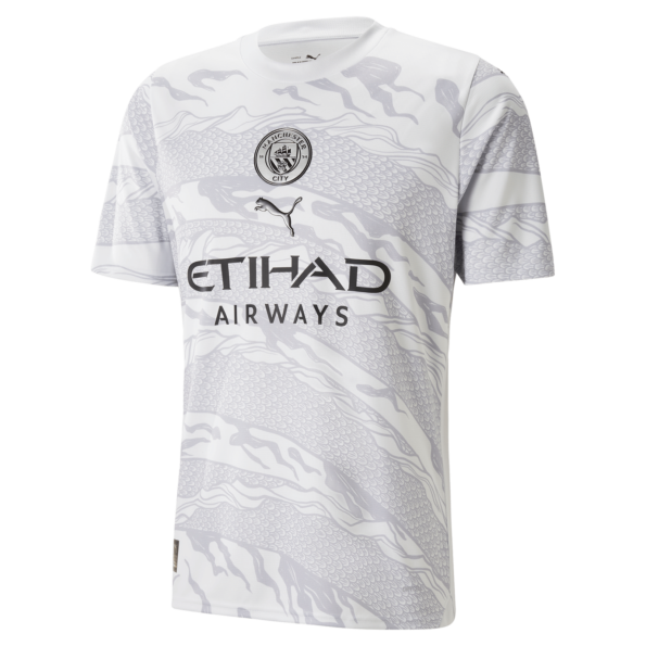 Camisa Manchester City Branca Dragão de Madeira 2024/25 Jogador