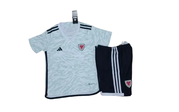 Kit Infantil País de Gales Home I Branca 2023/24 Unissex