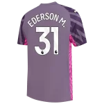Kit Infantil Ederson #31 Manchester City Roxo 2023/24