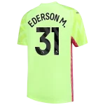 Kit Infantil Ederson #31 Manchester City Verde Limão 2023/24