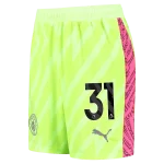 Kit Infantil Ederson #31 Manchester City Verde Limão 2023/24
