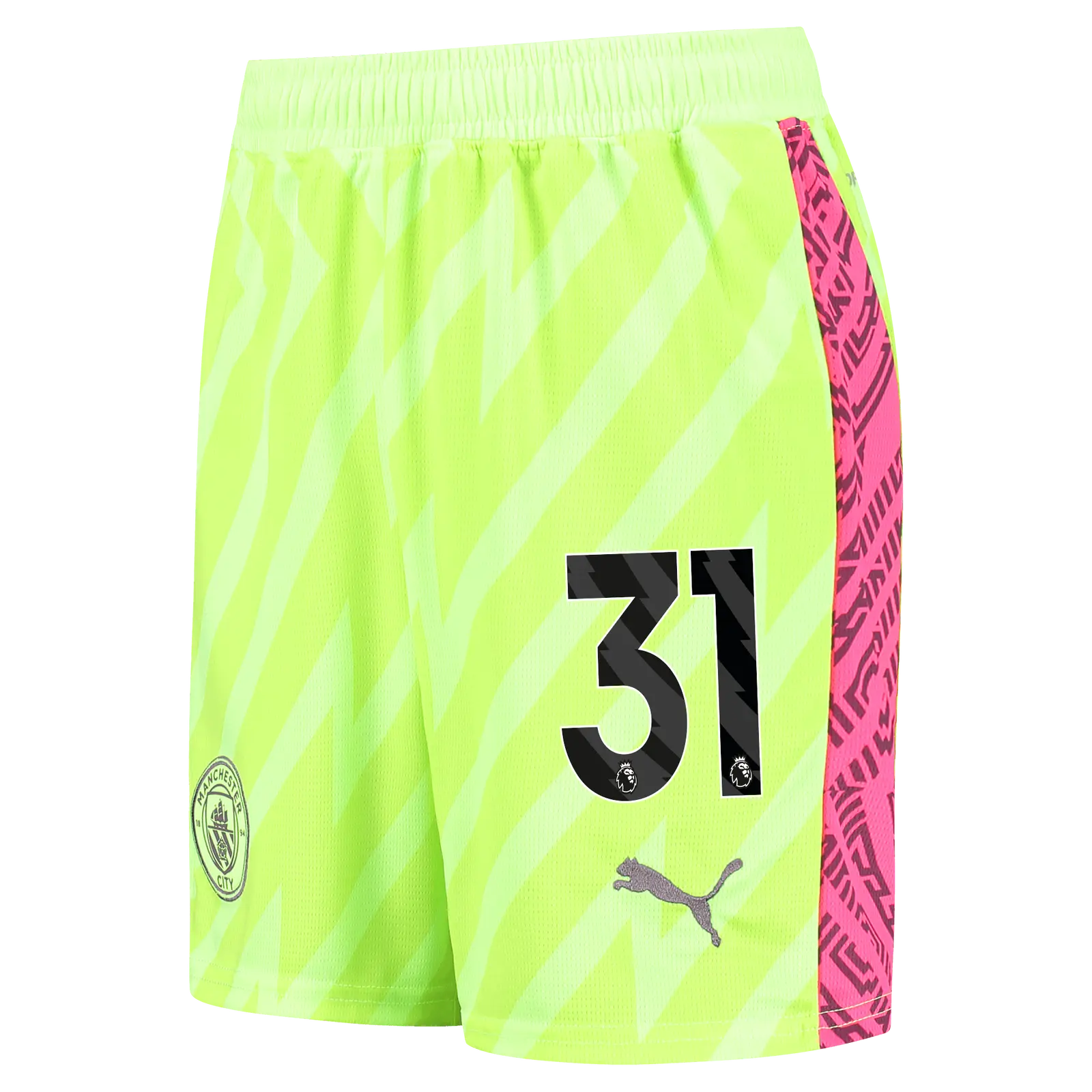 Kit Infantil Ederson #31 Manchester City Verde Limão 2023/24 Kit Infantil Ederson #31 Manchester City Verde Limão 2023/24