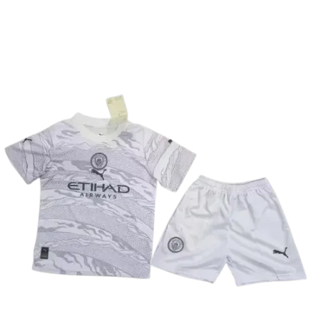 Kit Infantil Manchester City Dragão de Madeira 2024/25 Unissex