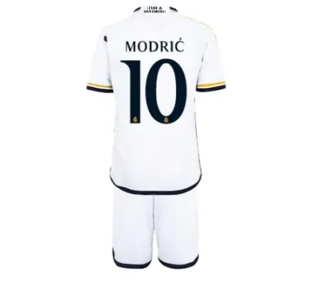 Kit Infantil Modrić #10 Real Madrid I Branca 2023/24