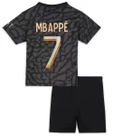 Kit Infantil PSG Preta III Third MBAPPÉ #7 2023/24 Unissex