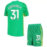 Kit Infantil Ederson #31 Manchester City Verde 2023/24