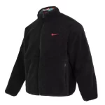 Casaco de Frio Nike Lã Reversível Preto/Bege Leap High Just do It