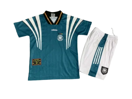 Kit Infantil Seleção da Alemanha 1996 Away Azul Unissex