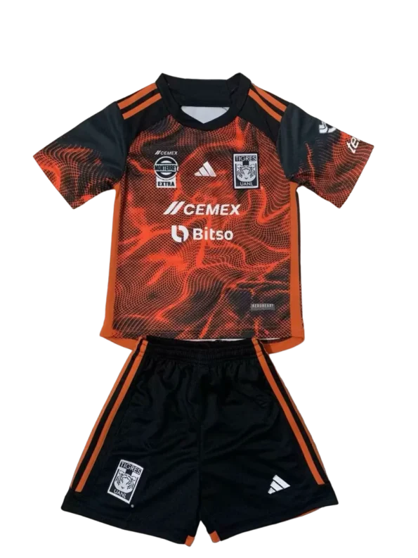 Kit Infantil Tigres UNL III Preta/Laranja 2023/24 Unissex