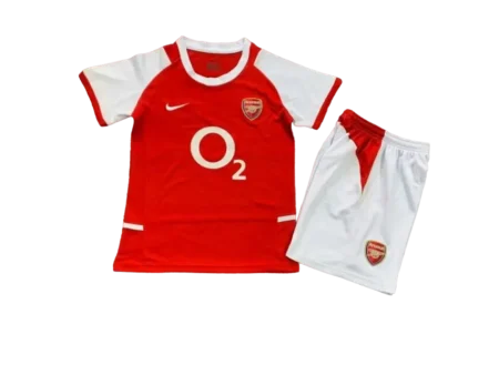 Kit Infantil Arsenal Home I Vermelho 2002/03 Unissex