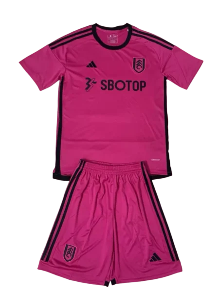 Kit Infantil Fulham Rosa Away II 2023/24 Unissex